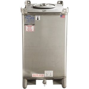 550 Gallon 304 Stainless Steel LiquiTote Center Drain IBC Tote Tank