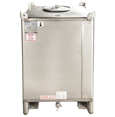 793 Gallon 304 Stainless Steel LiquiTote Center Drain IBC Tote Tank