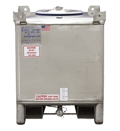 450 Gallon 304 Stainless Steel LiquiTote Side Drain IBC Tote Tank