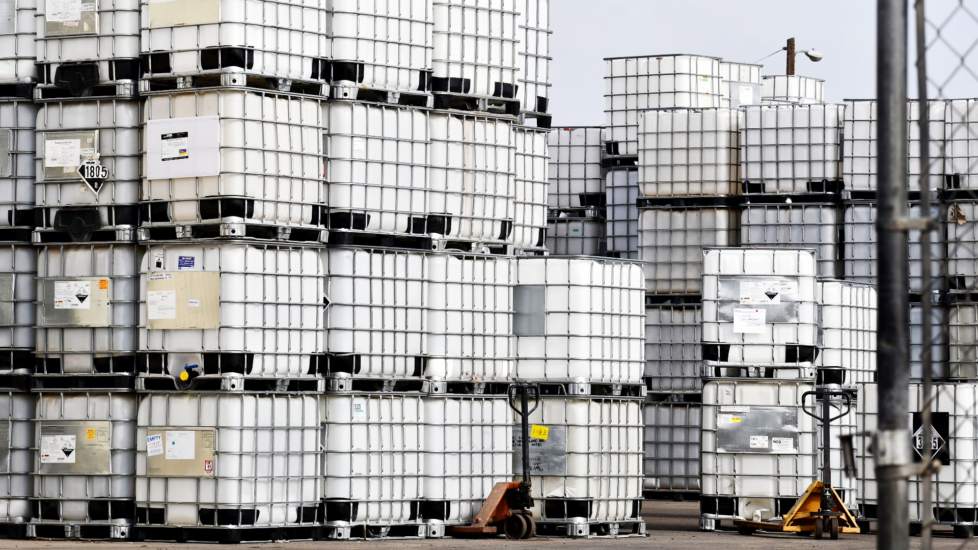 Stacked IBC Totes